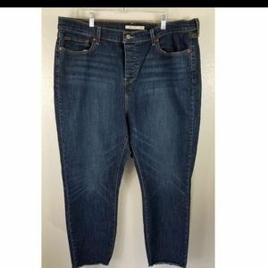 Levis Button Fly Wedge Skinny Frayed Hem 22W